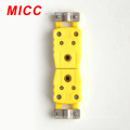 Conector de termopar de tamaño mini tipo MICC K con abrazadera de cable